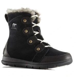 Sorel Women's Black Explorer Joan Size 8.5
